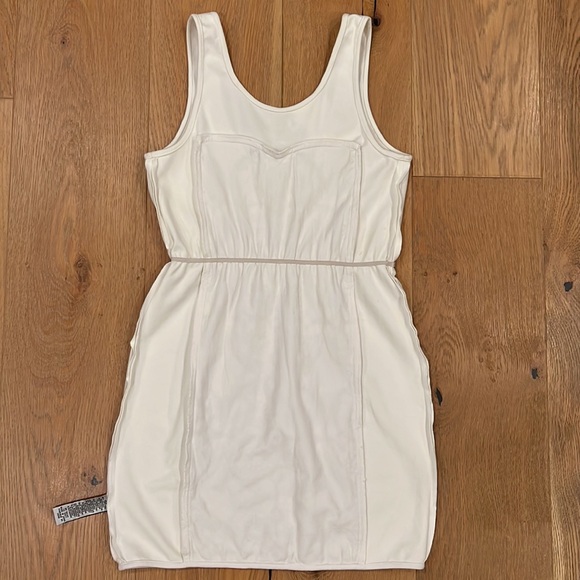 NWT TIBI White Mini Tank Dress with Crochet/Lace Center Panel - 2 - Picture 7 of 15